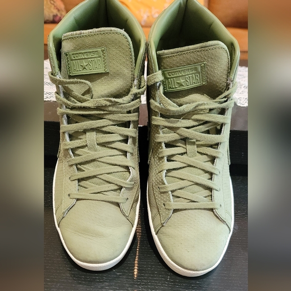 Mens Converse high top sneaker 11.5 green - Picture 2 of 14
